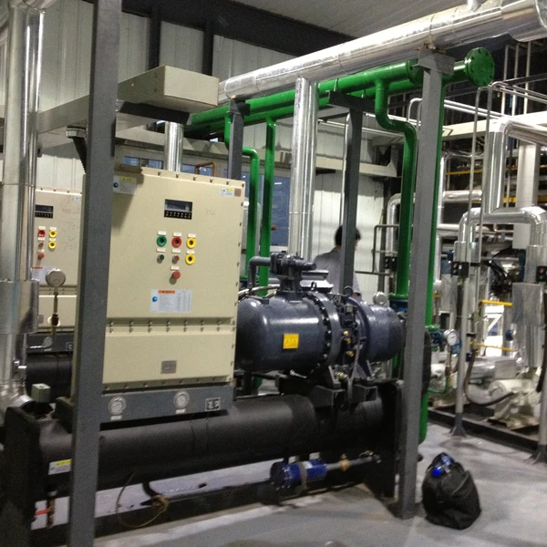 Industrial cooling system operating in production facility