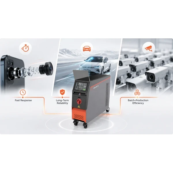 AODE mold temperature controller applications - smartphone camera lenses, automotive ADAS cameras, and security surveillance cameras